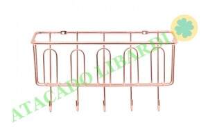 CESTO ARAMADO C/5 GANCHO ROSE 5915