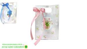 SACOLA PLAST PRESENTE TRANSP 24X16CM HB74105