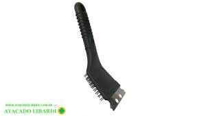 ESCOVA LIMPA GRELHA ACO 21CM C/CABO DR0020