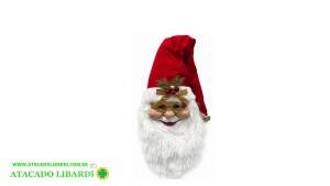 CABECA PAPAI NOEL  85X42CM C/AZEVINHO GORRO 72795