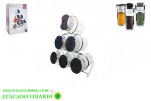 PORTA CONDIMENTO C/SUPORTE INOX 7PCS VDA04040
