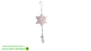 ENFEITE PENDENTE ESTRELA NATAL 22CM P/ARVORE NTA17010