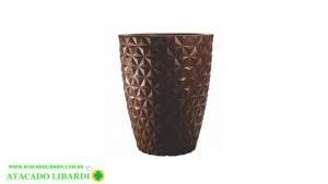 VASO RED DIAMANTE 30X26CM MARROM 12390