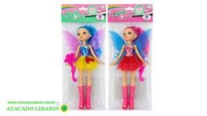 SOLAPA BONECA FADA 19CM C/PENTE GIRL BA11440