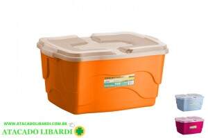 CAIXA MULTIUSO 20L C/TRAVA COLOR 0326