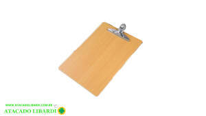 PRANCHETA MADEIRA 20X29,5CM C/SUPORTE METAL PRAN893