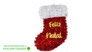 ENFEITE BOTA FESTAO 20X32CM NAT0241