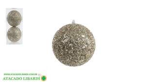 BOLA DECORADA 10CM C/2UNI DOURADO 91413003