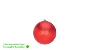 BOLA METALIZADA 15CM C/GLITTER DOURADO 61389VM