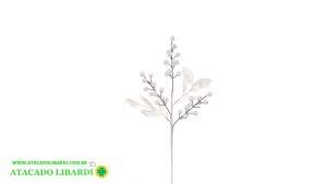 HASTE BOLINHAS 42CM C/GLITTER BRANCO 57222002