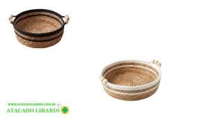 CESTO PAES C/ALCA REDONDO 25X25X7,5CM DV81327