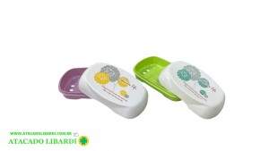 SABONETEIRA C/TAMPA PLAST COLOR BA32358