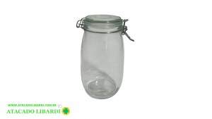 POTE VIDRO 22X11CM 1500ML C/TAMPA HERMETICA AIH1389B