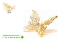 BORBOLETA C/LUZ 40CM BRANCO QUENTE BIVOLT A1241001