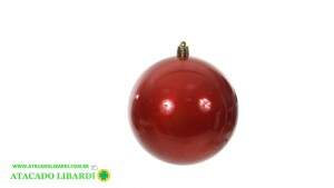BOLA METALIZADA LISA 20CM VERMELHO 60575VM