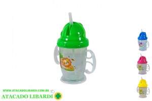 COPO PLAST 250ML C/CANUDO INF COP88
