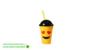 COPO PLAST 450ML C/CANUDO EMOTION FUY368