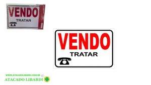 PLACA SINALIZACAO 29X20CM VENDO PS16