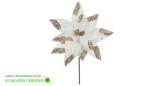 BICO PAPAGAIO AVELUDADO 47CM C/GLITTER OFF WHITE 97719005