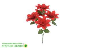 BICO PAPAGAIO AVELUDADO X5 C/GLITTER 45CM VERMELHO 89425001