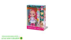 BONECA RAINBOW TATOO PINK C/ACESSORIOS 760