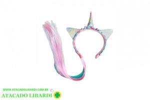 TIARA UNICORNIO C/CABELO E582