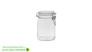 POTE VIDRO 22CM 1500ML C/TAMPA F0247