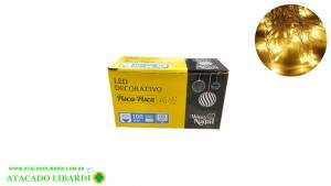 PISCA 100 LED 9M BRANCO QUENTE 220V 8F FIO TRANSP NTL2100Q220V