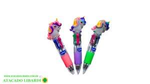 CANETA MINI ESFEROGRAFICA UNICORNIO 4 CORES 101842
