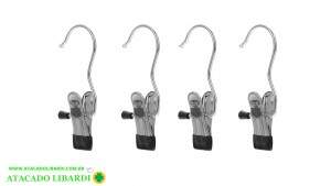 GANCHO METAL C/PREGADOR 4PCS FJ90538