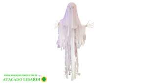 BONECO ANIMATRONIC CAVEIRA FANTASMA 1,7M BRANCO 96176001