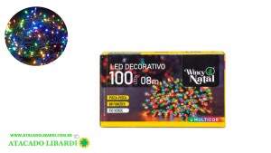 PISCA 100 LED 9M COLOR 220V 8F FIO VERDE NTL7100C220V