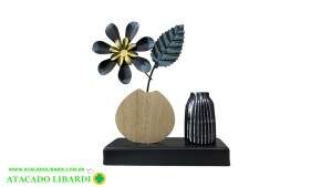 ENFEITE VASO FLORES 19X15CM WX8569