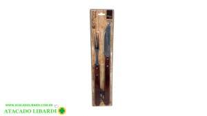 KIT CHURRASCO 2PCS FACA E GARFO IXB03286