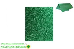 FOLHA EVA VERDE GLITER 40X48CM  5UNI FE052264