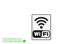 PLACA SINALIZACAO 19,5X14CM WIFI PS87