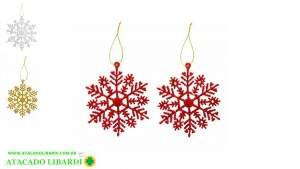 ENFEITE PENDENTE FLOCOS NEVE 10CM C/2UNI WF9896
