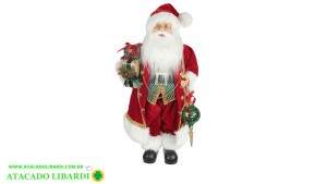 BONECO PAPAI NOEL NATAL EM PE 45CM VERMELHO DOURADO 
 80428001 