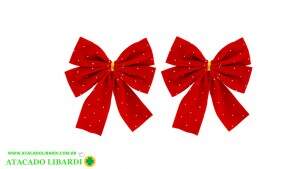 ENFEITE LACO C/2PCS 13X18CM  VERMELHO WF1715