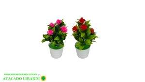 ARRANJO PLAST MINI FLOR 18X6.5CM VA9914