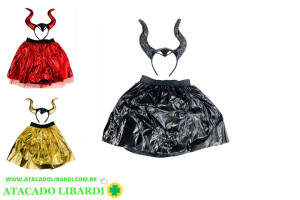 FANTASIA INFANTIL FEM C/TIARA E SAIA VILA HF55001