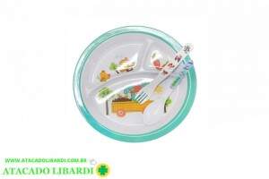 PRATO INFANTIL RED 21CM C/ TALHER MELAMINA 202366