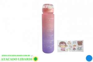 GARRAFA PLAST TAI DAI 800ML C/CANUDO E ADESIVO  COLOR 9539