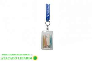 PORTA CARTAO CRACHA COM ALCA COLOR HE82362