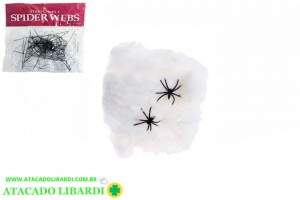TEIA ARANHA HALLOWEEN BRANCA 49869001
