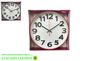 RELOGIO PAREDE 30,5CM RED COLOR PDA02081