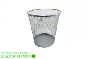 LIXEIRA CESTO ARAMADO 26,2X23,2CM SILVER 1493