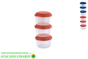 CONJ POTE 3PCS RED ALTO 600ML CM306