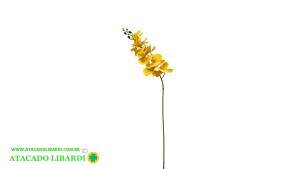 ORQUIDEA 90CM X9 TOQUE REAL AMARELA 43536AM