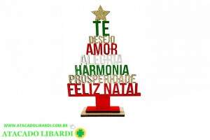 ENFEITE DECORATIVO MDF ARVORE C/ FRASES 18,5X11,5CM NATM18